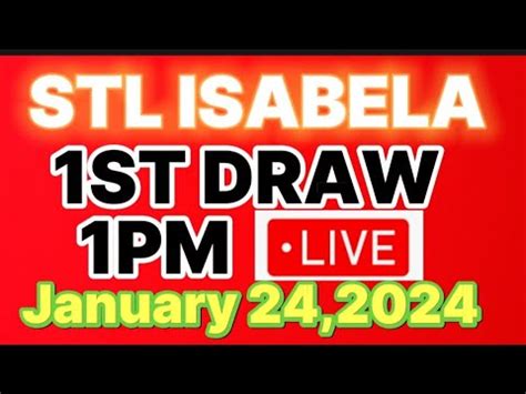 stl isabela live today|1ST DRAW .
